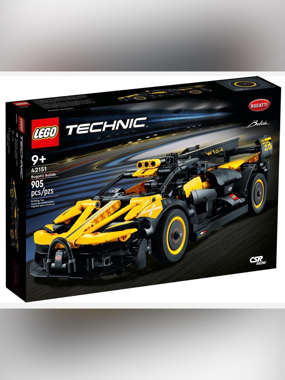 New LEGO Technic 42151 Bugatti Bolide Yellow Car Factory Sealed Retired